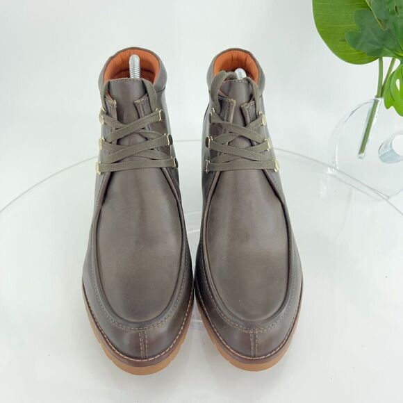 Pikolinos Llanes Wallabee Cut Boot Women's Size 42 11 Olive Leather Block Heel - Picture 5 of 16